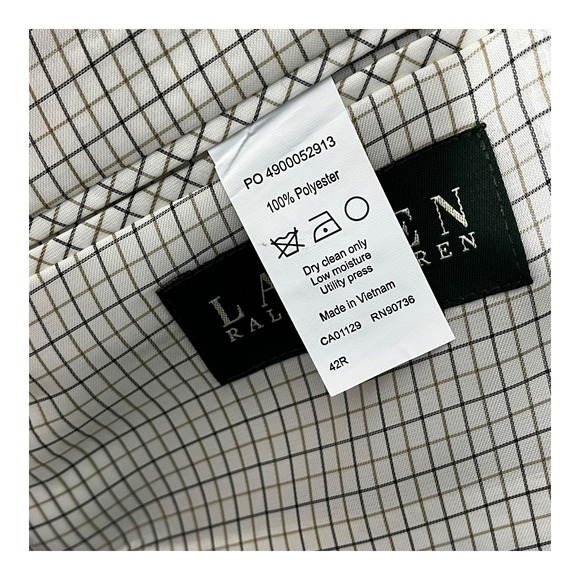 Lauren Ralph Lauren Mens 42R Brown Two Button Blazer Jacket Vented - Picture 6 of 7